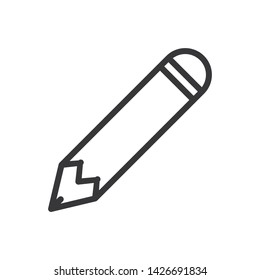 Pencil icon vector. Simple pencil sign in modern design style for web site and mobile app. EPS10
