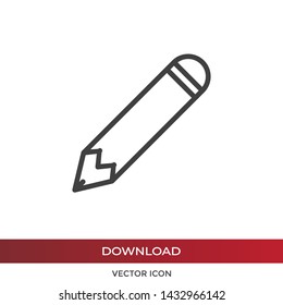 Pencil icon vector. Simple pencil sign in modern design style for web site and mobile app. EPS10