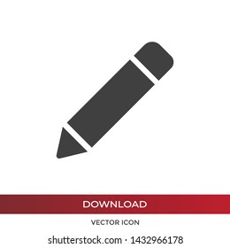 Bleistift-Symbol-Vektorgrafik. Einfaches Bleistiftzeichen in modernem Design für Webseiten und mobile App. EPS10