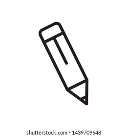 pencil icon vector in simple style