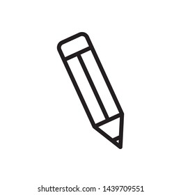 pencil icon vector in simple style