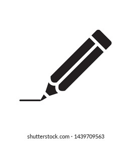 pencil icon vector in simple style