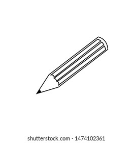 Pencil Icon Vector Symbol Design Illustration