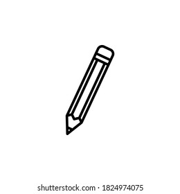 Pencil icon vector. symbol isolated on white background