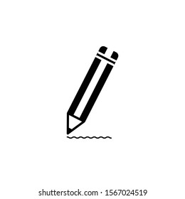 Pencil icon vector. Trendy flat pencil icon from education collection isolated on white background. Vector illustration can be used for web and mobile graphic design, logo, eps10