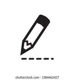 pencil icon vector trendy style