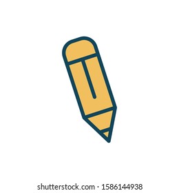 Pencil icon vector in trendy style design