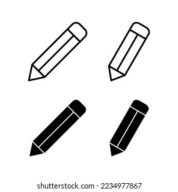 Vector de iconos de lápiz para aplicaciones web y móviles. signo de lápiz y símbolo. vector de icono de edición