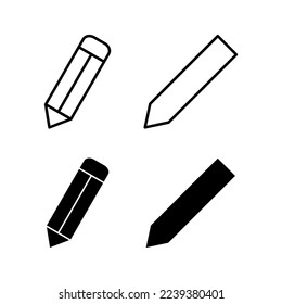 Vector de iconos de lápiz para aplicaciones web y móviles. signo de lápiz y símbolo. vector de icono de edición