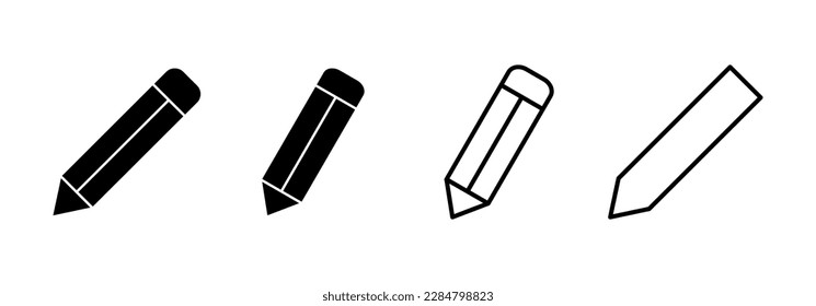 Vector de iconos de lápiz para aplicaciones web y móviles. signo de lápiz y símbolo. vector de icono de edición