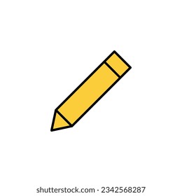Pencil icon vector for web and mobile app. pen sign and symbol. edit icon vector