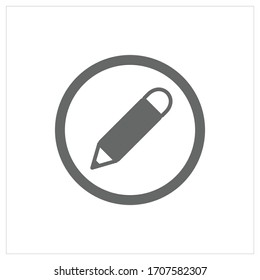 pencil icon vector, with white background.