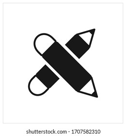pencil icon vector, with white background.