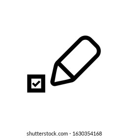 Pencil icon vector. Write, checklist, drawing icon symbol isolated