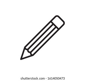 Pencil icon vector. Write, drawing icon symbol isolated