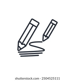 pencil icon. vector.Editable stroke.linear style sign for use web design,logo.Symbol illustration.