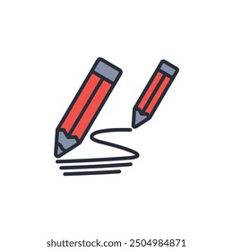 pencil icon. vector.Editable stroke.linear style sign for use web design,logo.Symbol illustration.