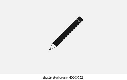 Pencil Icon Vector.Flat Icon Black