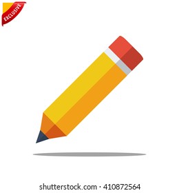 pencil icon, vercor drawing tool icon, isolated pen icon