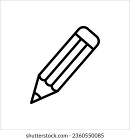 pencil icon , for web design, vector isolated on white background