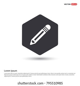 Pencil icon White Background icon template