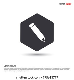 Pencil icon White Background icon template