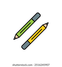 Icono de lápiz con fondo blanco Vector Ilustración de stock