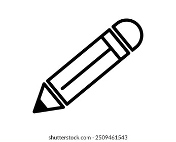 pencil icon, write or compose line art icon, modern pencil line style icon Writing and Educational Themes.