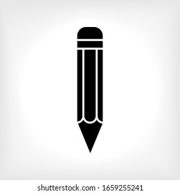 Pencil Icon. Write Symbol. Edit Sign . Stationery Element Illustration. Logo Component - Vector.