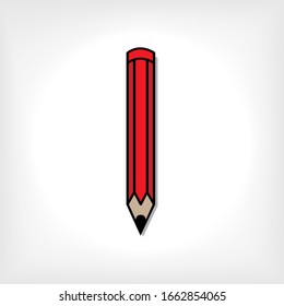 Pencil Icon. Write Symbol. Edit Sign . Stationery Element Illustration. Logo Component - Vector.