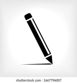 Bleistift-Symbol. Schreiben Sie Symbol. Signieren bearbeiten . Illustration von Stationery-Elementen. Logo-Komponente - Vektorillustration.