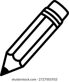Icono de lápiz para escribir, dibujar y concepto de educación creativa