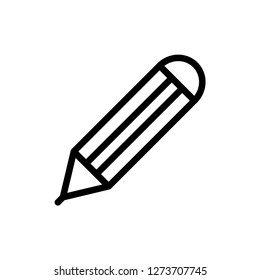 Pencil Icon. Writting Equipment Vector. Write Tool Sign & Symbol. Education and School Facilities.
