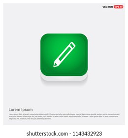 Pencil iconGreen Web Button - Free vector icon