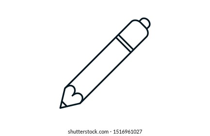 Pencil icon.High quality logo for web site design and mobile apps. Vector illustration on a white background.