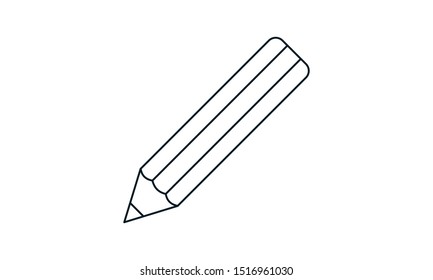 Pencil icon.High quality logo for web site design and mobile apps. Vector illustration on a white background.