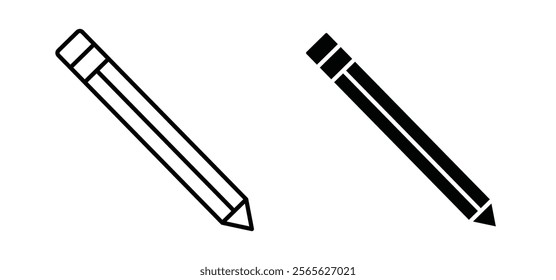 Pencil icons in black and white colors