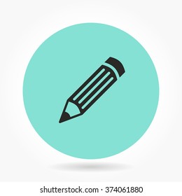 Pencil   -   icons for graphic design and Internet sites. Vector illustration. 