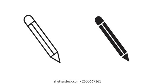 Pencil icons graphics set vectors