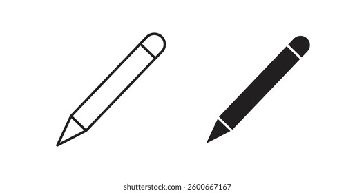 Pencil icons graphics set vectors