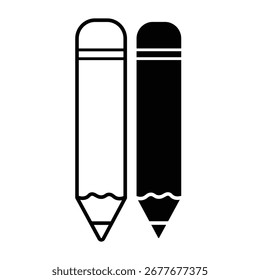 Iconos de lápiz. Conjunto de iconos de lápiz.