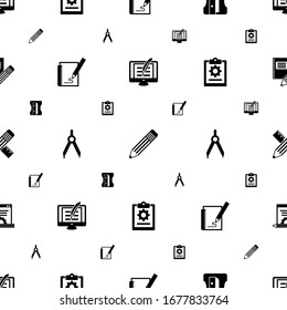 pencil icons pattern seamless. Included editable filled Copywriting, Pencil, Sharpener, Sketching, Compasses, project, Pencil & ruler, Blog management icons. icons for web and mobile.