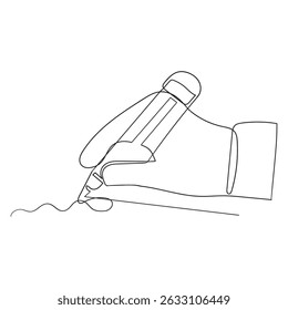 Pencil icons pen sign and symbol. edit icon vector continuous line