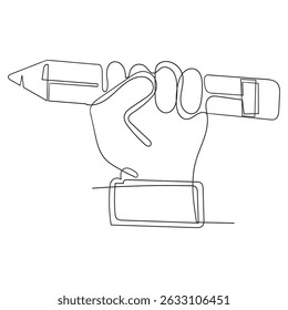 Pencil icons pen sign and symbol. edit icon vector continuous line