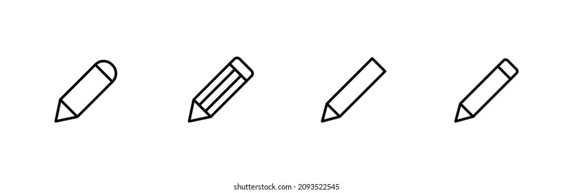 Pencil icons set. pen sign and symbol. edit icon vector