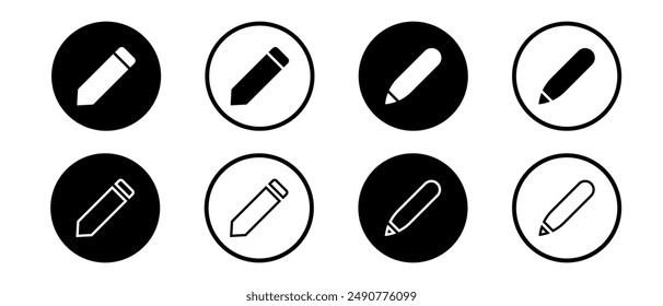  Pencil icons set. Pencil vector icon. Edit icon vector isolated on white background.