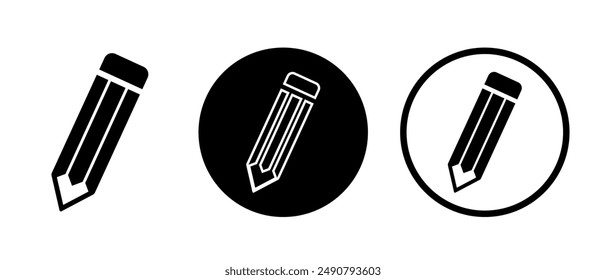 Pencil icons set. Pencil vector icon. Edit icon vector isolated on white background.