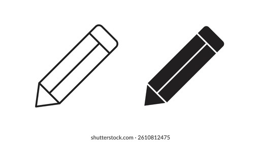 Pencil icons. thin line vector icons