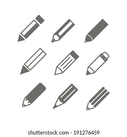 Pencil icons vector set