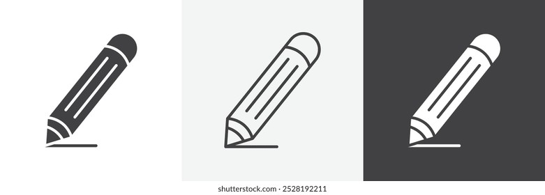 ícone de lápis. Moderna ilustração vetorial linear plana moderna sobre fundo branco.